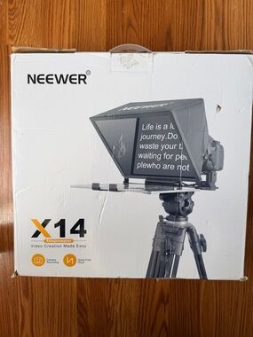 X14 Black Teleprompter for Cameras